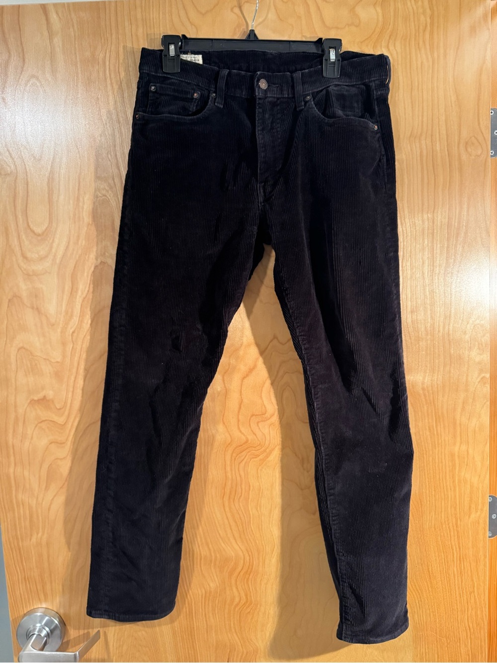 Levi's 502 Justin Timberlake Fresh Leaves Black Corduroy 502 Taper Pants 32 x 32